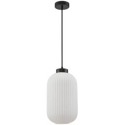 Italux Lindo lampa wisząca 1x40 W biała-czarna PND-52636-1-BK