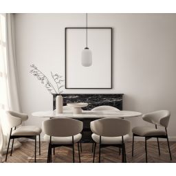 Italux Lindo lampa wisząca 1x40 W biała-czarna PND-52636-1-BK