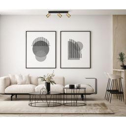 Italux Nesto lampa podsufitowa 3x10 W złota SPL-23436-3-BK-GD