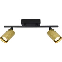 Italux Tris lampa podsufitowa 2x10 W złota SPL-46829-2-BK-GD