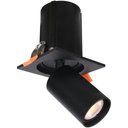 Italux Termo lampa do zabudowy 1x10 W czarna SPL-50310-1S BK