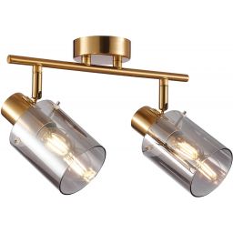 Italux Sardo lampa podsufitowa 2x40 W mosiądz-przydymiona SPL-5581-2-BRO-SG