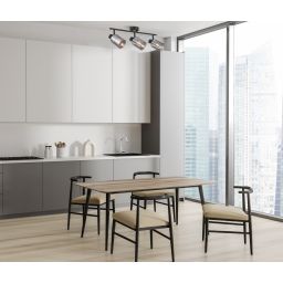 Italux Sardo lampa podsufitowa 3x40 W czarna-przydymiona SPL-5581-3-BK-SG