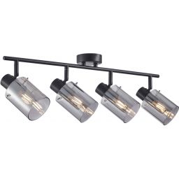 Italux Sardo lampa podsufitowa 4x40 W czarna-przydymiona SPL-5581-4-BK-SG