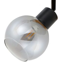 Italux Barel lampa podsufitowa 3x25 W czarna-drewno SPL-67535-3-BK-WO