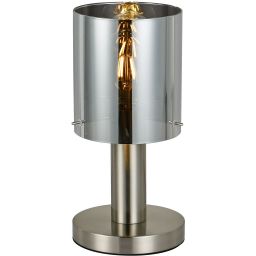 Italux Sardo lampa stołowa 1x40 W przydymiona-nikiel TB-5581-1-SC+SG