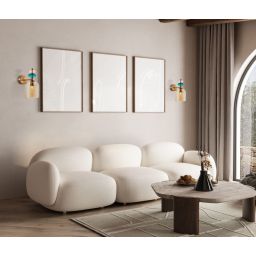 Italux Busco kinkiet 1x40 W złoty WL-30263-1B-BRO-AMB