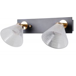 Italux Orella kinkiet 2x8 W czarny WL-34393-2-BK-HBR