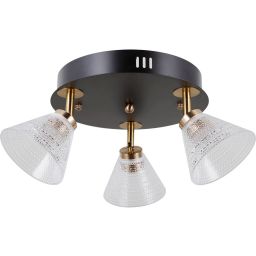 Italux Orella lampa podsufitowa 3x12 W czarna WL-34393-3R-BK-HBR