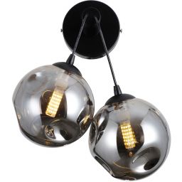 Italux Perlos kinkiet 2x5 W czarny mat-szary WL-54456-2A-BK-SMG