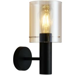 Italux Sardo kinkiet 1x40 W czarny-bursztynowy WL-5581-1A-BK+AMB