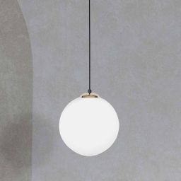 Kaja Isla lampa wisząca 1x40W czarny/patyna/szkło biały mat K-4912