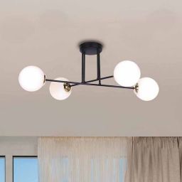 Kaja Isla lampa podsufitowa 4x40 W biała-czarna-patyna K-4914