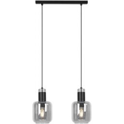 Kaja Denis lampa wisząca 2x15 W czarna-grafitowa K-5261