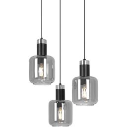 Kaja Denis lampa wisząca 3x15 W czarna-grafitowa K-5262