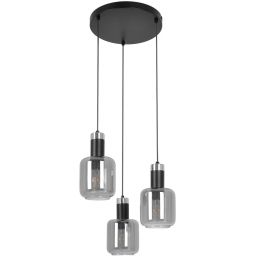 Kaja Denis lampa wisząca 3x15 W czarna-grafitowa K-5262