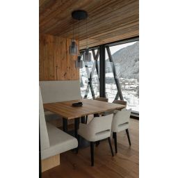 Kaja Denis lampa wisząca 3x15 W czarna-grafitowa K-5262