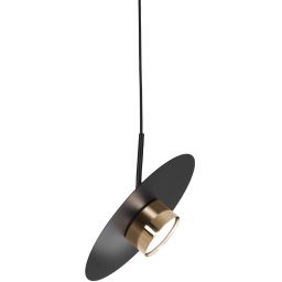 Kaja Burgas lampa wisząca 1x10 W czarna-złota K-5456