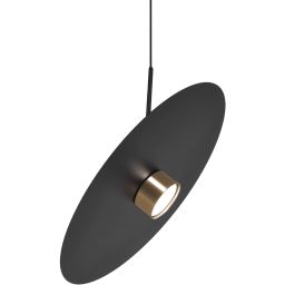 Kaja Burgas lampa wisząca 1x10 W czarna-złota K-5457
