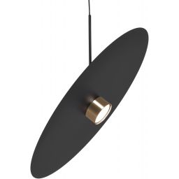 Kaja Burgas lampa wisząca 1x10 W czarna-złota K-5458