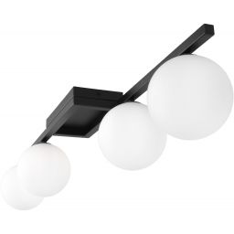 Kaja Korfu lampa podsufitowa 4x10 W biała-czarna K-5460