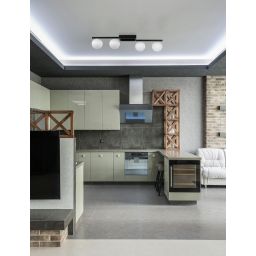 Kaja Korfu lampa podsufitowa 4x10 W biała-czarna K-5460