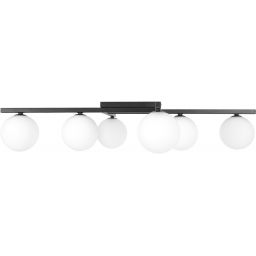 Kaja Korfu lampa podsufitowa 6x10 W biała-czarna K-5461