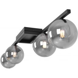 Kaja Paxi lampa podsufitowa 4x10 W czarna-grafitowa K-5465