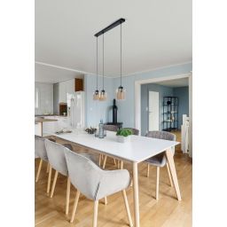 Kaja Soro lampa wisząca 3x15 W czarna-bursztynowa K-5570