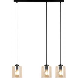 Kaja Soro lampa wisząca 3x15 W czarna-bursztynowa K-5570