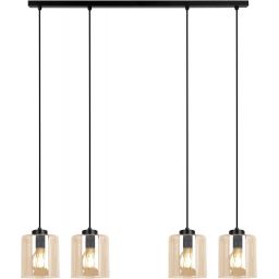 Kaja Soro lampa wisząca 4x15 W czarna-bursztynowa K-5571