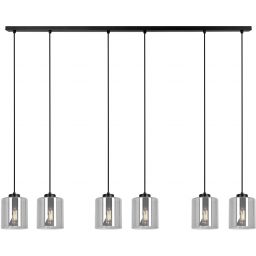 Kaja Miri lampa wisząca 6x15 W czarna-grafitowa K-5577