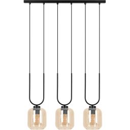 Kaja Coni lampa wisząca 3x15 W czarna-bursztynowa K-5581