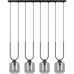 Kaja Bono lampa wisząca 4x15 W czarna-grafitowa K-5587