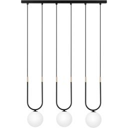 Kaja Enzo lampa wisząca 3x10 W biała-czarna-złota K-5591