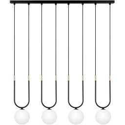 Kaja Enzo lampa wisząca 4x10 W biała-czarna-złota K-5592