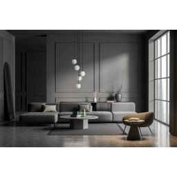 Kaja Aspen lampa wisząca 5x10 W biała-czarna K-5551