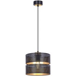 Kaja Malavi lampa wisząca 1x15 W czarna-złota K-5500