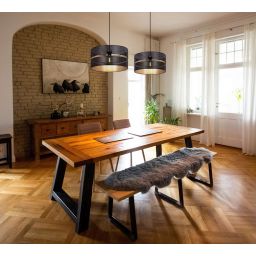 Kaja Malavi lampa wisząca 1x15 W czarna-złota K-5501