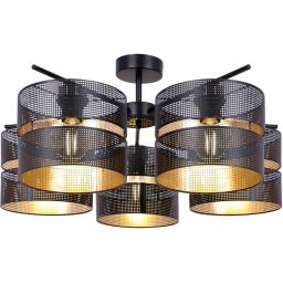 Kaja Malavi lampa podsufitowa 5x15 W czarna-złota K-5503