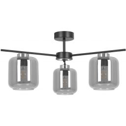 Kaja Piega lampa podsufitowa 3x15 W czarna-srebrna-grafitowa K-5516