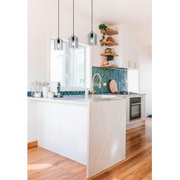 Kaja Luna lampa wisząca 1x15 W czarna-srebrna-grafitowa K-5525