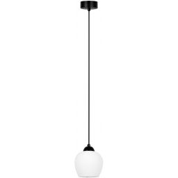 Kaja Abro lampa wisząca 1x15 W biała-czarna K-5600
