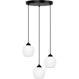 Kaja Abro lampa wisząca 3x15 W biała-czarna K-5601