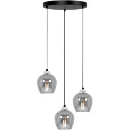 Kaja Nira lampa wisząca 3x15 W czarna-chrom K-5611