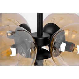 Kaja Piro lampa wisząca 5x10 W czarna-bursztynowa K-5369