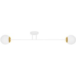 Kaja Elmo lampa podsufitowa 2x10 W biała-złota K-5315