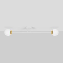 Kaja Elmo lampa podsufitowa 2x10 W biała-złota K-5315