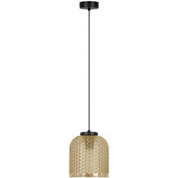 Kaja Capri lampa wisząca 1x15 W czarna-bursztynowa K-5620