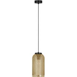 Kaja Capri lampa wisząca 1x15 W czarna-bursztynowa K-5621